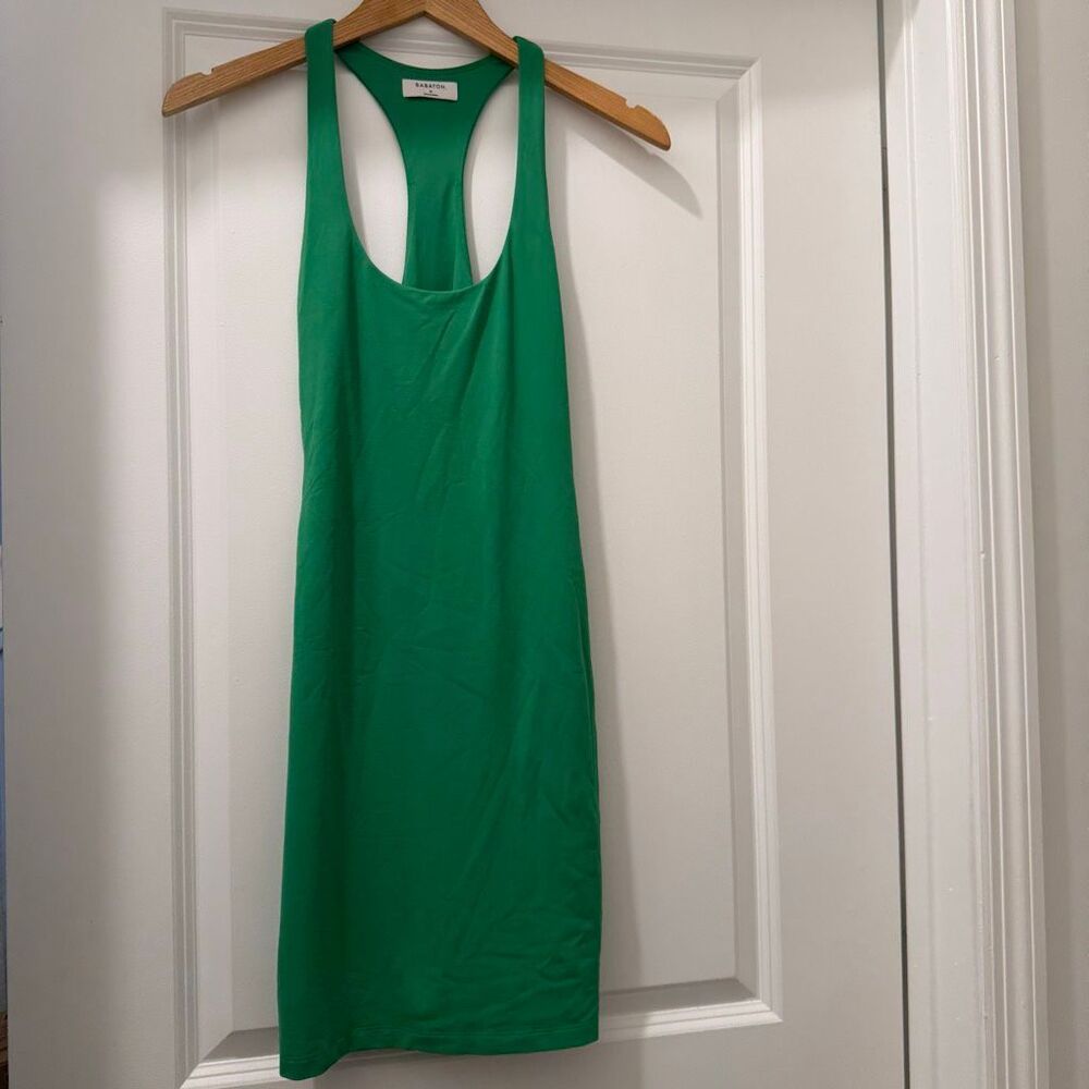 Aritzia Babaton Contour Racer Back Dress in a green size M